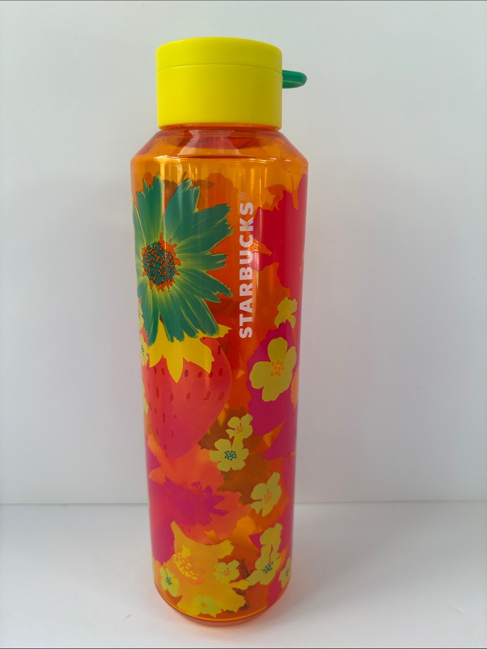 🌺 Starbucks 2022 Summer Strawberry Fields Floral Reusable Water Bottle 24 oz💦